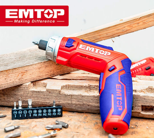 Emtop ECSR0408 Отвертка На Батерия 4V