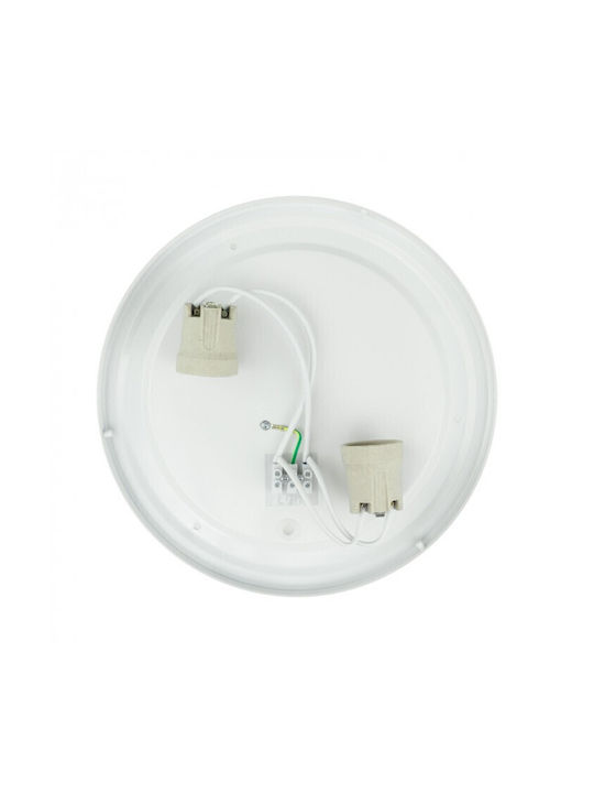 Eco Light Deckenleuchte montieren 31cm Weiße mit Lampenbirnensockel E27