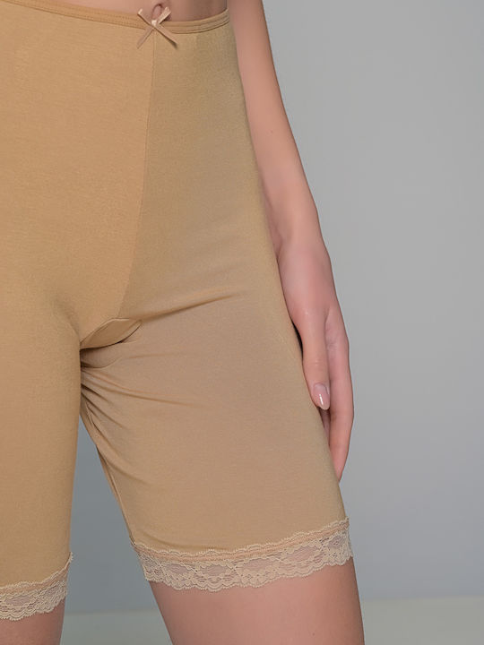 Milena by Paris Summer Women's Pyjama Shorts Beige