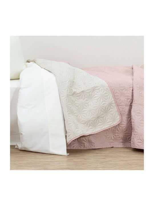 Borea Stellar Coverlet Single from Polyester Light Grey-Grey 160x240cm