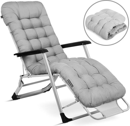 Folding Garden Lounger Cushion Sofotel Chillwell Set 2 Gray