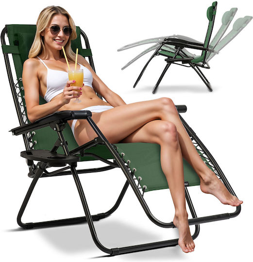 Foldable Garden Lounger Cushion Sofotel Chillwell Set 2 Green