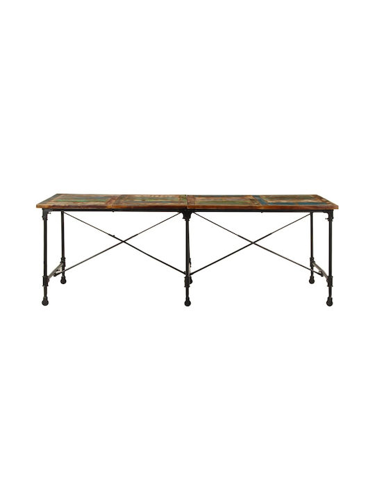 Tisch Speisesaal aus Massivholz & Metall Coffee 220x90x77cm