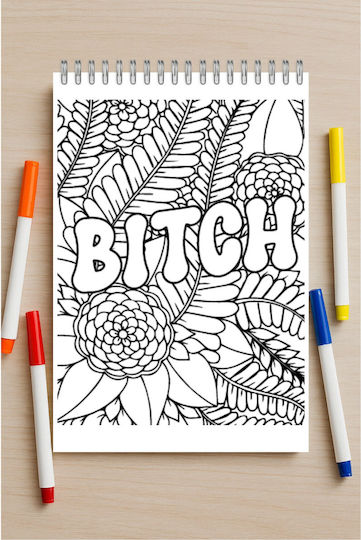 Adult Coloring Book Color Me Angry Swear Words Edition Mandala 50 Illustrations A5 100 Pages