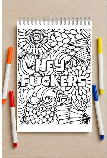 Adult Coloring Book Color Me Angry Swear Words Edition Mandala 50 Illustrations A5 100 Pages