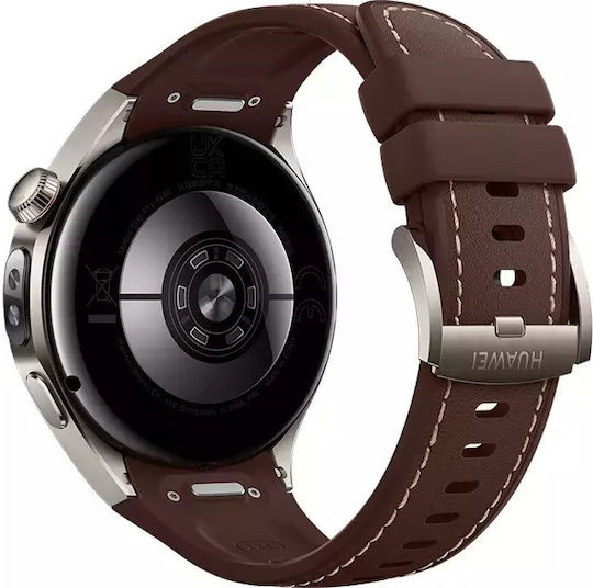 Huawei Watch 5 Titanium 46mm Waterproof with eSIM and Heart Rate Monitor (Brown)