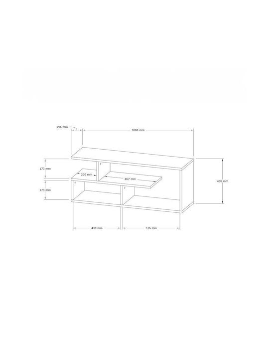 TV Stand Waldo Natural L100xW29.5xH40cm
