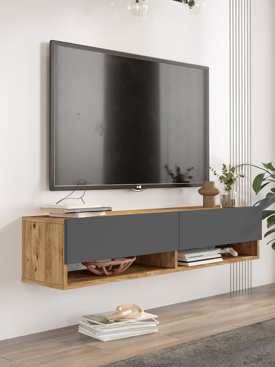 Телевизионно Мебелче Solva С Бор Антрацит М140xД31.6xВ29см