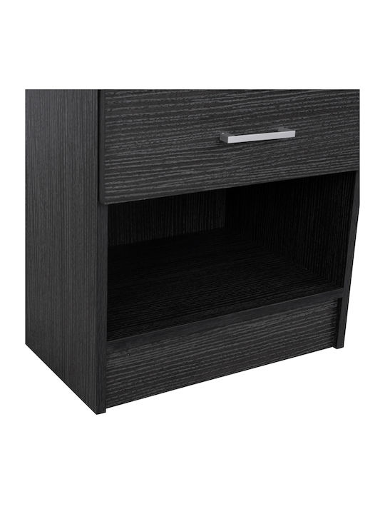 Wooden Bedside Table Zebrano 45x35.5x47cm
