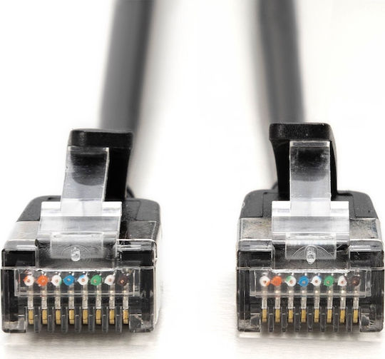 Digitus F/FTP Cat.6a (Gigabit) Καλώδιο Δικτύου Ethernet 1m Μαύρο