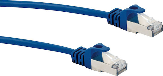 Schwaiger S/FTP Cat.8 (40Gbps) Καλώδιο Δικτύου Ethernet 5m Μπλε