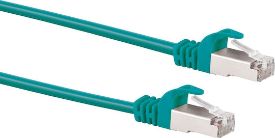 Schwaiger SF/UTP Cat.6 (Gigabit) Καλώδιο Δικτύου Ethernet 2m Πράσινο