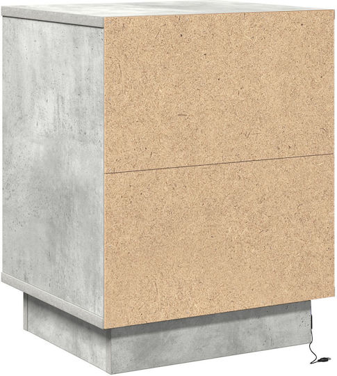 vidaXL Bedside Tables Made of Solid Wood Gray Set of 2 39x34.5x50cm