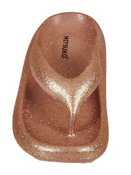 Rose Gold Flip-Flops