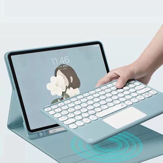 Strado Flip Cover With Keyboard Green Samsung Galaxy Tab A9 8.7