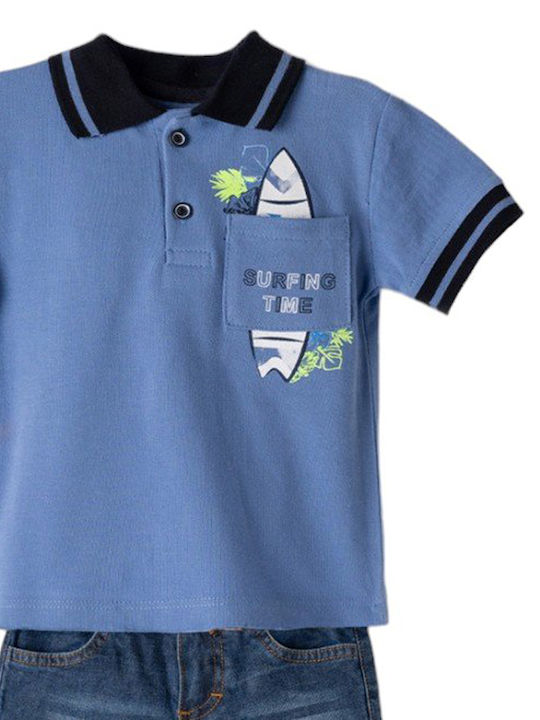 Hashtag Kids Set with Blue Shorts 2 Pieces