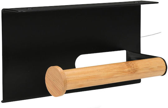 Estia Bamboo Essentials Wall-mounted Paper Holder Bamboo Black