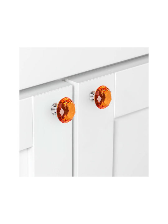 Mâner Pentru Mobilier Din Cristal În Culoare Portocalie Diametru 40mm