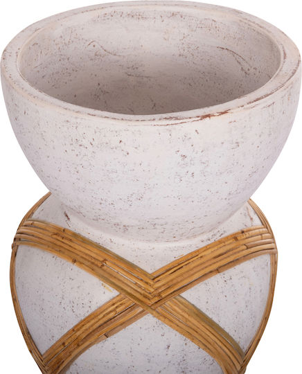 HomeMarkt Decorative Vase Maynard White 27.5x27.5x50cm