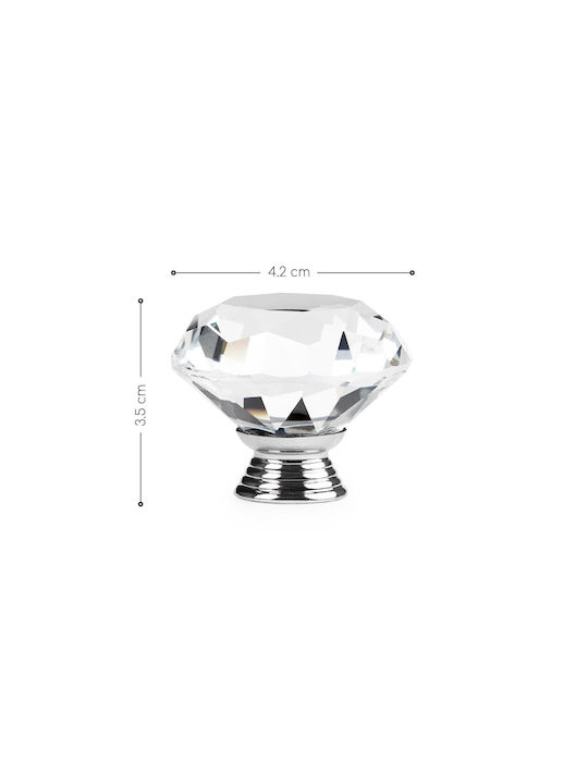 Mâner Mobilier din Cristal în Culoare Argintiu 1buc