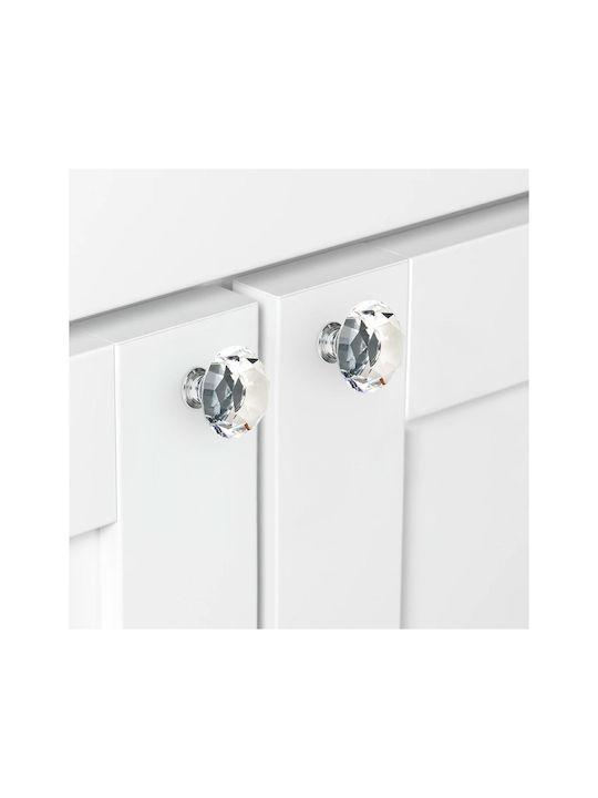 Mâner Mobilier din Cristal în Culoare Argintiu 1buc