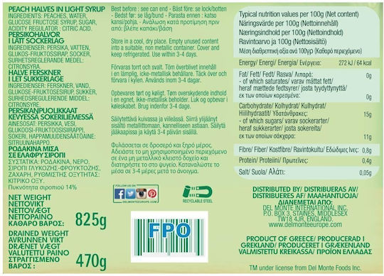 Del Monte Piersică în sirop 1buc