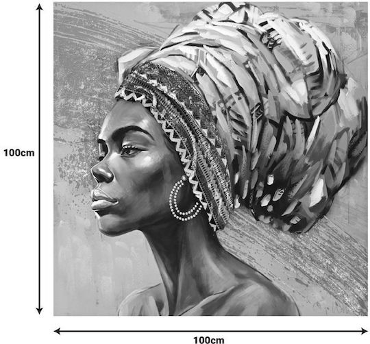 Inart Africana Εξάπτυχος Πίνακας σε Καμβά 100x100cm