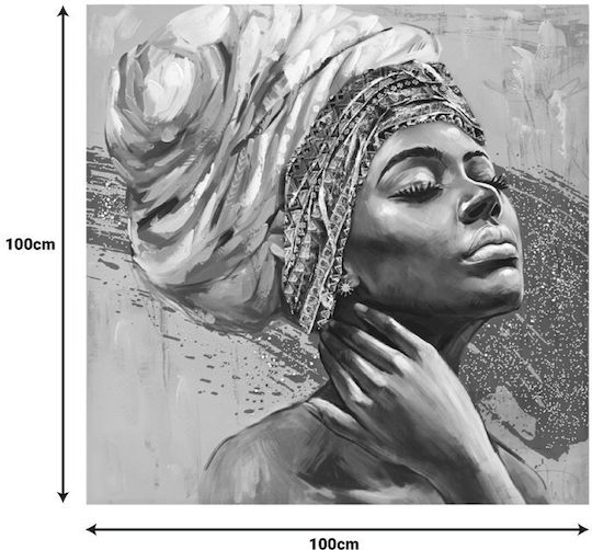 Inart Africana Εξάπτυχος Πίνακας σε Καμβά 100x100cm