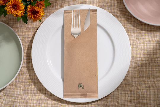Havana Besteckhülle Unbedruckte Papier Schlanke Tasche 8,5x25cm Packung mit 500 Stück 32-hs1155 Paperq