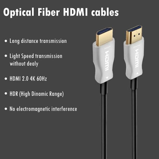 ATC HDMI 2.1 Ultra High Speed 48Gbps 4K 120Hz HDR VRR Cable HDMI male - HDMI male 50m Μπλε