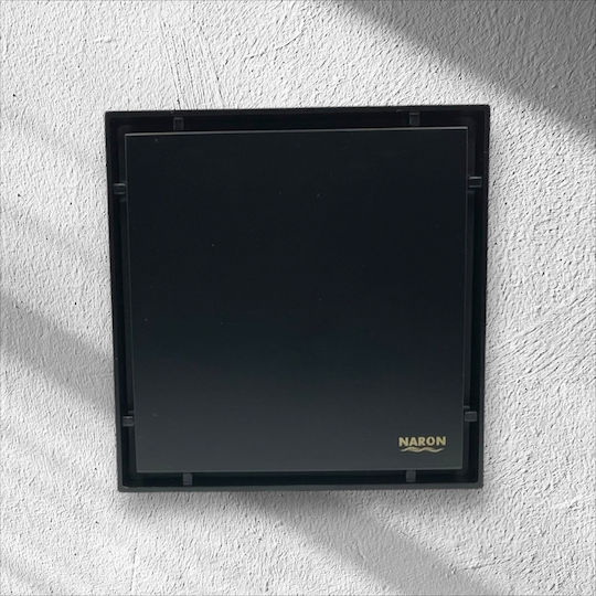 Naron Kupfer Siphon Boden mit Größe 15x15cm Schwarz