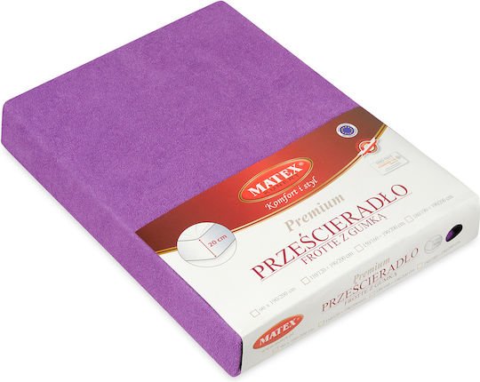 Matex Σεντόνι King Size με Λάστιχο 220x200+20εκ. Purple 22