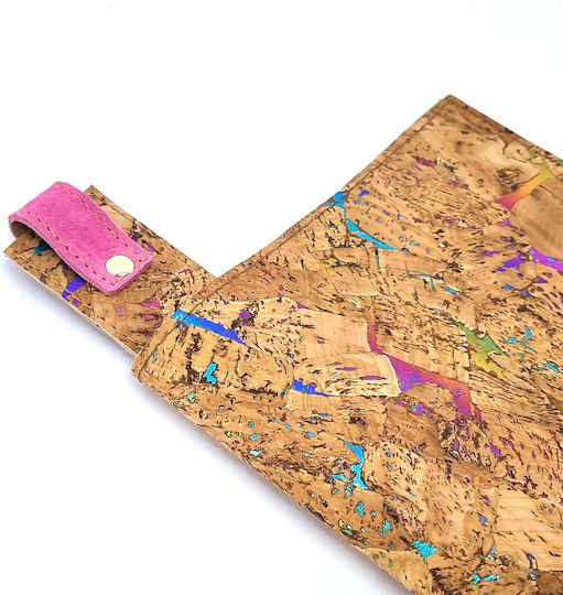 Set Book Cover Case Bookmark Colored Cork