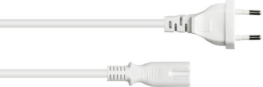 Alcasa IEC C13 - Euro Kabel 10m Weiß