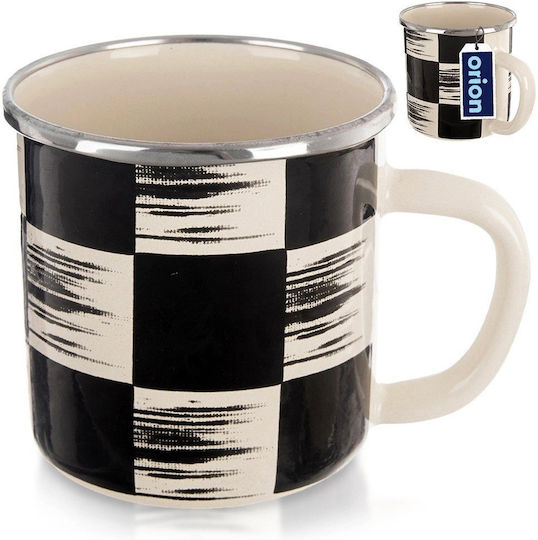 Orion Becher Emaille Schwarz 400ml
