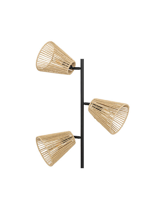 Lampa de podea Î150cm. Negru
