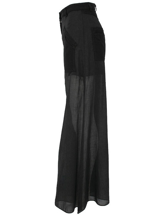 Donald Women's Fabric Trousers Flared Black