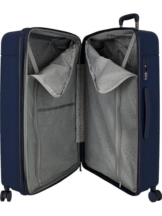 Movom Travel Suitcases Navy Blue with 4 Wheels
