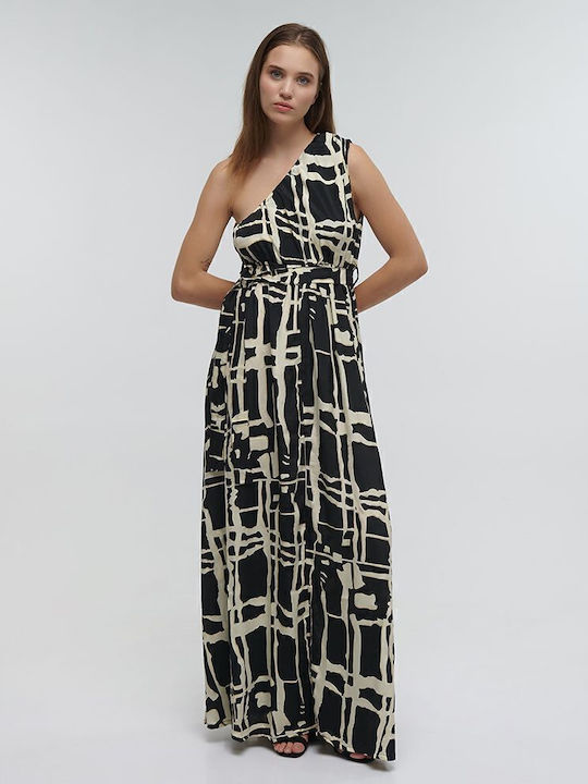 Summer Maxi Dress Black Gold