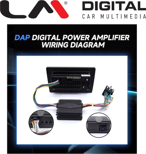 Lm Digital Lm Усилвател Автомобилен Усилвател 4 канала×60W и Регулиране на Бас и Високи