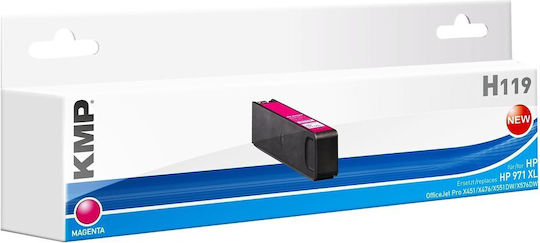 KMP Πακέτο Συμβατών Μελανιών Εκτυπωτή InkJet HP CN627AE NR.971XL 300 Σελίδων Ματζέντα 1τμχ