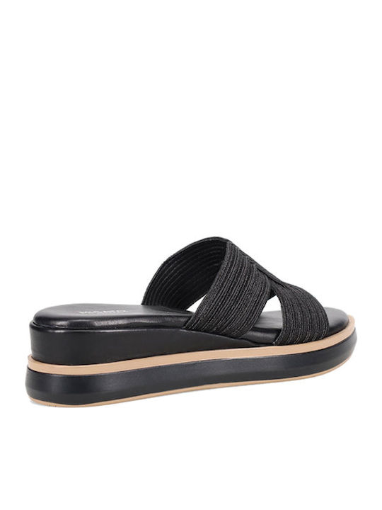Women's Fabric Platform Shoes Black