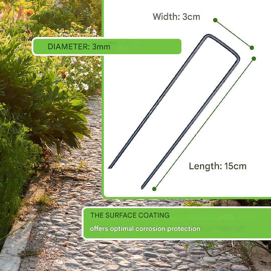 Set 25 Ungalvanized Accesorii de Cusut Gri din Metal 15x3cm. 25buc