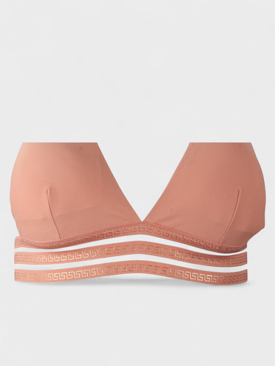 Set Bikini με Αφαιρούμενη Ενίσχυση Σομόν