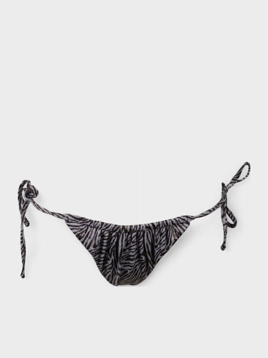 Set Bikini Triangle with Removable Padding Animal Print Black