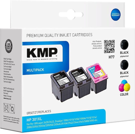 KMP Compatible Inkjet Printer Ink Package HP HP 301XL CH563EE 550 Pages 13ml Multiple (Color) 1pcs