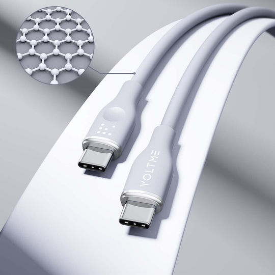Voltme USB 2.0 Cable USB-C male - USB-C 60W PD Πράσινο 1m C2025