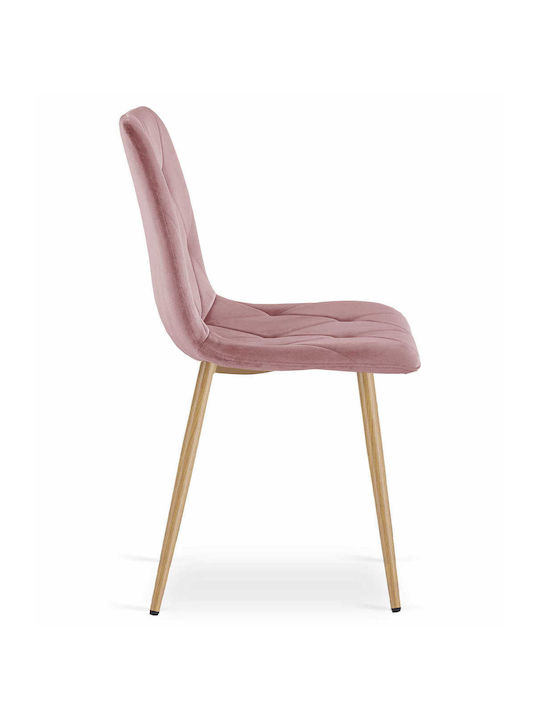 Libra Kitchen Velvet Chair Pink 60x40x50cm