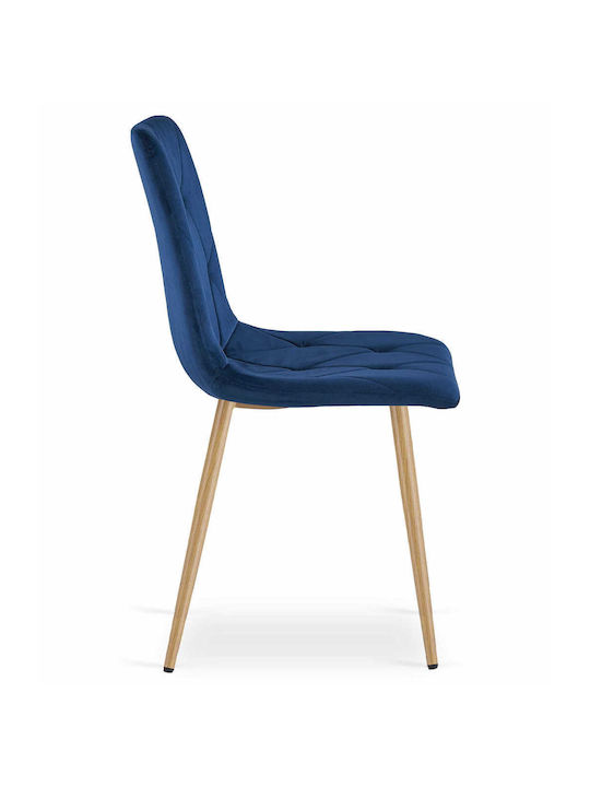 Libra Kitchen Velvet Chair Navy Velvet 60x40x50cm