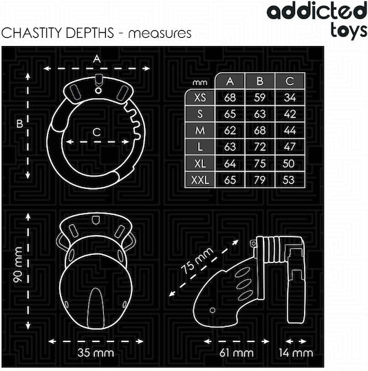 Addicted Toys Κλουβί Πέους σε Μαύρο Χρώμα